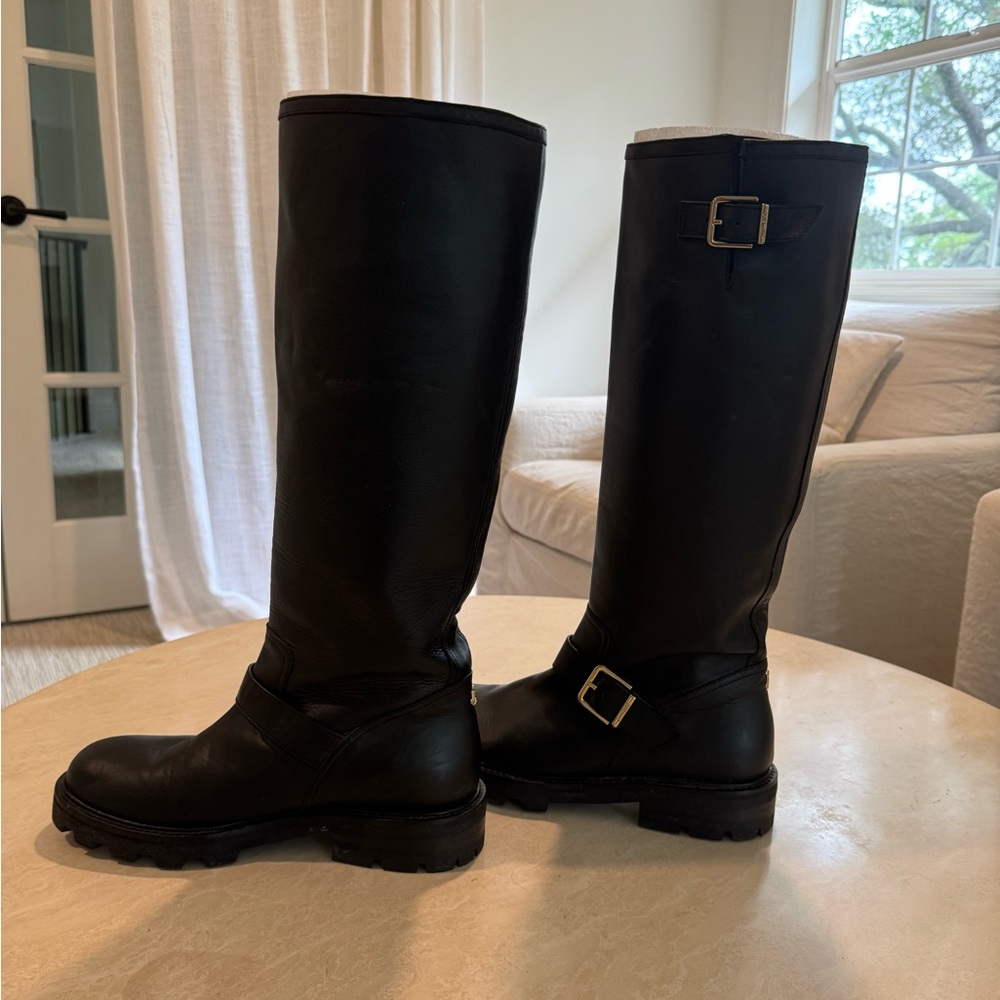 Jimmy Choo Biker 35 Buckled Boots